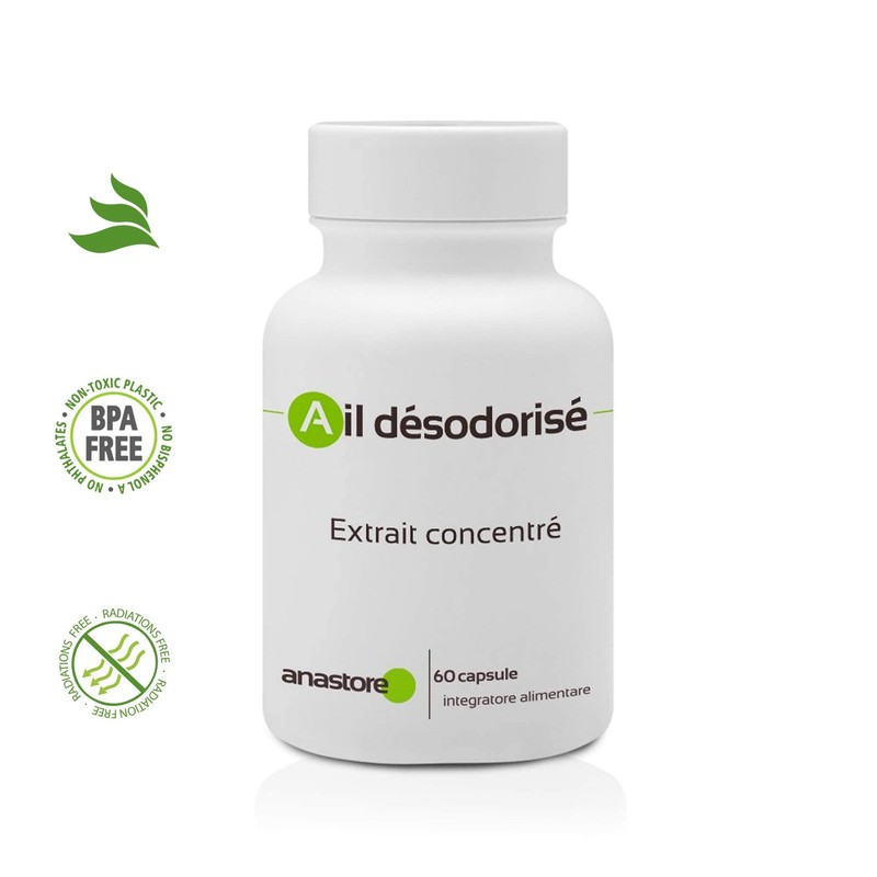 DESODORATED GARLIC * 60 CAPSULES * Concentrated extract of deodorised