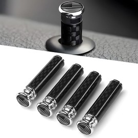 YTFRL 4PCS Car Door Lock Knobs, American Flag Carbon Fiber Auto Inner Door Lock Pull Pin Covers, Universal Door Lift Bolt Decorative Accessories for Most Trucks SUVs Sedans (Black & Gray)