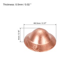 sourcing map Copper End Cap Connector Gasket for 1/4 Inch Impact Nuts Pack of 30