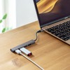 Sanwa Supply USB Type-C USB 2.0 4 Port Slim Hub