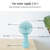 Handheld Misting Fan Quiet 2000mAh 3 Wind Speed 2 Spray