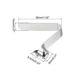 PATIKIL 8.3x8mm Kayak Paddle Snaps, 6 Pack Tent Pole Clips Steel V Shaped Single Pin Push Button Spring Clips Lock Tube Pole Clips for Camping Awning