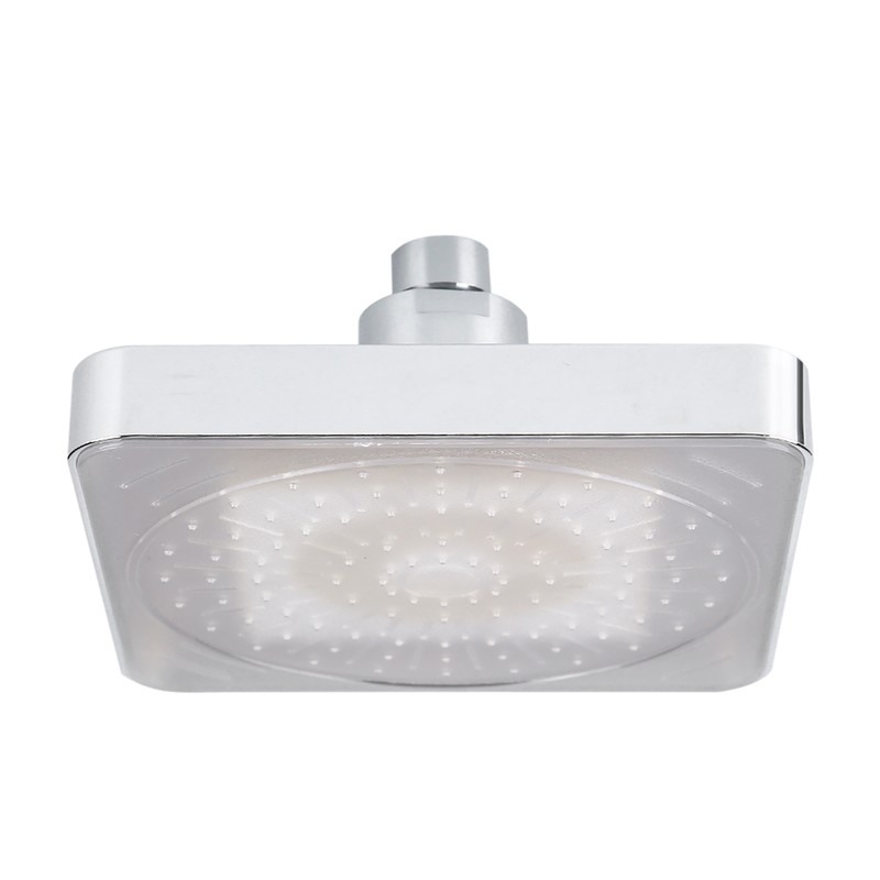 6 Inch Square Rain Shower Head LED Light 3 Color