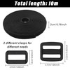 10 m Velcro Tape with 50 Buckles, Free Cutting Length