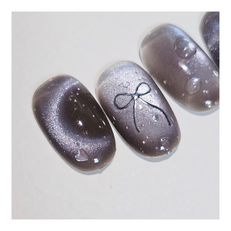 Dawn Dew Handmade Nail Tip Magnetic Water Drop Emboss Nail