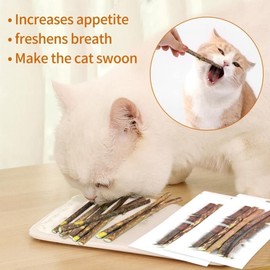 BWESOO 10Pcs BrownCat Catnip Stick, Cat Toys Chew Sticks, Cat Chew Stick Catnip Toys, Kitty Chew Toys Teeth Molar Toys for Dental Care, 4.72in Catnip Toys Catmint Can Promote Ipntestinal