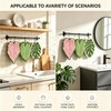 HJUHBDJ 3-Pack Leaf Shaped Hanging Kitchen Towels, Cute Coral Fleece