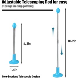 Asyxstar Golf Training Aids - Magnetic Club Golf Alignment Stick Demonstrating Correct Golf Swing Aim Accessories, Magnet Lie Angle Golf Tool Training Aids Visualize and Align Your Golf Shot
