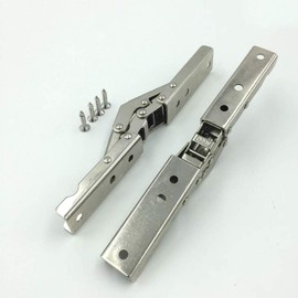 LIKERAINY Screw-On Hinge with Spring 90 Degree Hinge without Pot Hole for Corner Stop and Inner Stop Door Hinges Kitchen Cabinet Wardrobe Cabinet Door Furniture Pack of 4