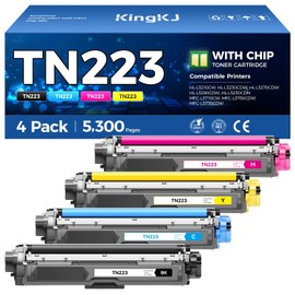 TN223 Toner Cartridge Set 4-Pack Black Color Replacement for Brother TN-223 TN227 Compatible with HL-L3270CDW HL-L3210CW MFC-L3770CDW HL-L3290CDW MFC-L3750CDW L3710CW HL-L3230CDW L3230CDN Printer Ink