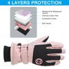 PATIKIL Winter Ski Snow Gloves, 1 Pair Waterproof Winter Warming