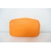 Lancôme New LANCOME Cosmetic Bag Clutch Travel Bag Orange/White Faux