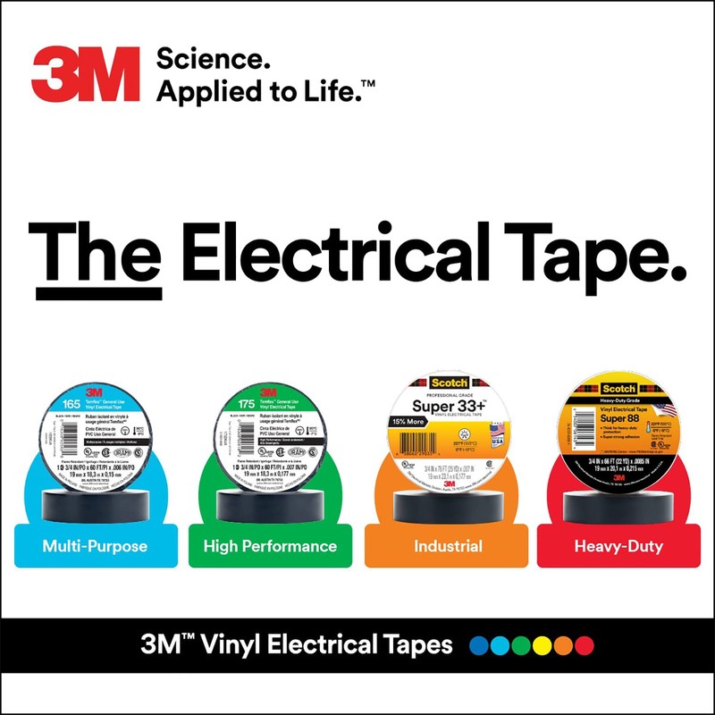 Scotch Super 33+ Vinyl Electrical Tape, 3/4 in x 66