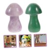 Outanaya Realistic Stone Mushroom Sculptures 4 Pack Mini Mushroom Statues