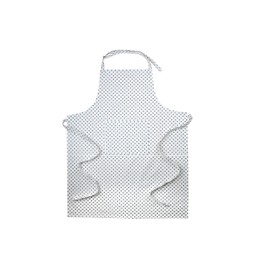 APOLLO THE HOUSEWARES BRAND Cotton Apron, Adjustable Neck Strap With Pocket, Hand-made 100% Cotton, Professional Quality for Home, Restaurant, Craft, Garden, BBQ, 70 x 85 cm, Polka, White
