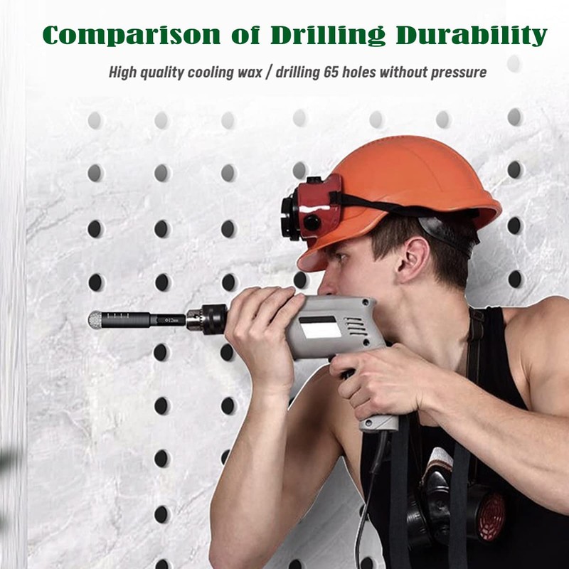 JOERIC Black Hex Shank 1/2" Dry Diamond Drill Bit Set,