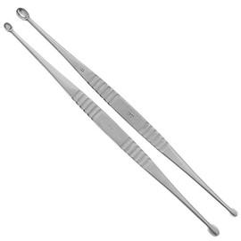 Willinger Sharp Spoon, 2 mm + 3 mm, Kosmetex Scraper, Cyst Spoon, Cyst Peeler, Small (Pack of 1)