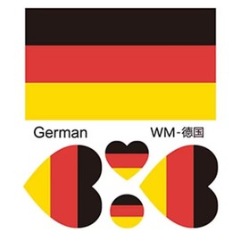 Flag Tattoo Stickers, Party Decoration, Temporary Tattoos, World Cup Tattoos, Football Fan Face Stickers, Decorative Temporary Tattoo Sets (German)