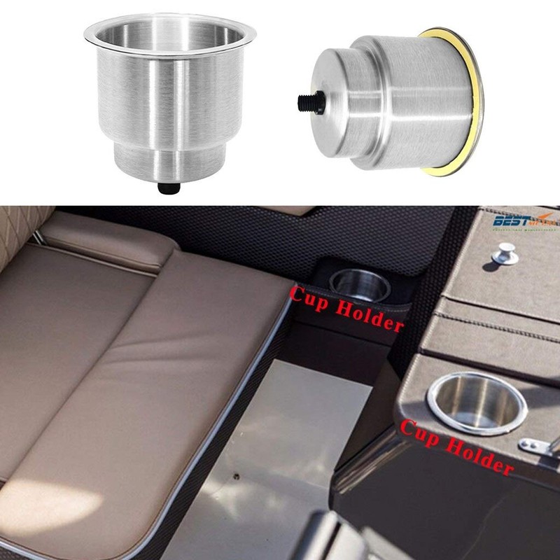 Stainless Steel Cup Drink Holder with Drain for Marine Boat