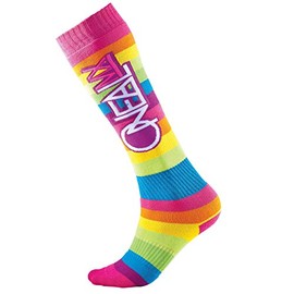 O 'Neal Pro MX Motocross MTB Snowboard Socks One Size Rainbow