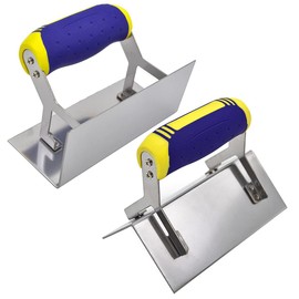 Concrete Tools Set Stainless Steel Corner Trowel 2 PC (Inside & Outside) Drywall Corner Knife Set Plastering Bricklaying Finishing Kit