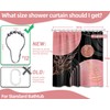 QGHOT Black and Pink Shower Curtain Boho Mid Century Dark