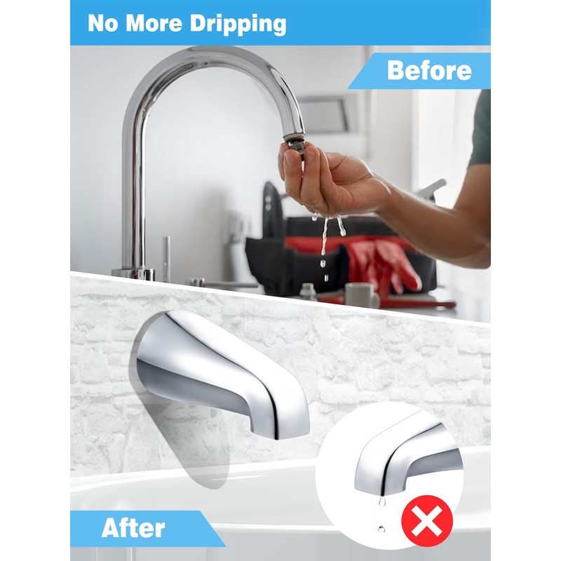 Universal Tub Spout with 5 in 1 Adapter, Bathtub Faucet