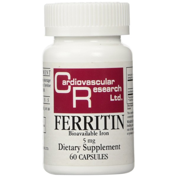 Cardiovascular Research Ferritin Maximum Absorption Iron Supplement 1-Pack, 01-Cream,60 Capsules