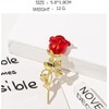 chenxiaonan Elegant Rose Flower Brooch Pin for Red Rose Flower