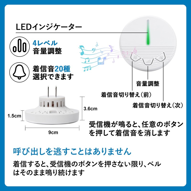CYSSJF Call Bell Nursing Buzzer, SOS Nursing Care Bell, Watching