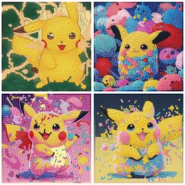 UMPOE Diamond Painting Kits for Adults - Small Diamond Art Big Gem by Number Kits, Arts and Crafts for 6-8-10-12 - Mosaic Kits DIY Full Drill Painting Dots Kits 6" X 6"