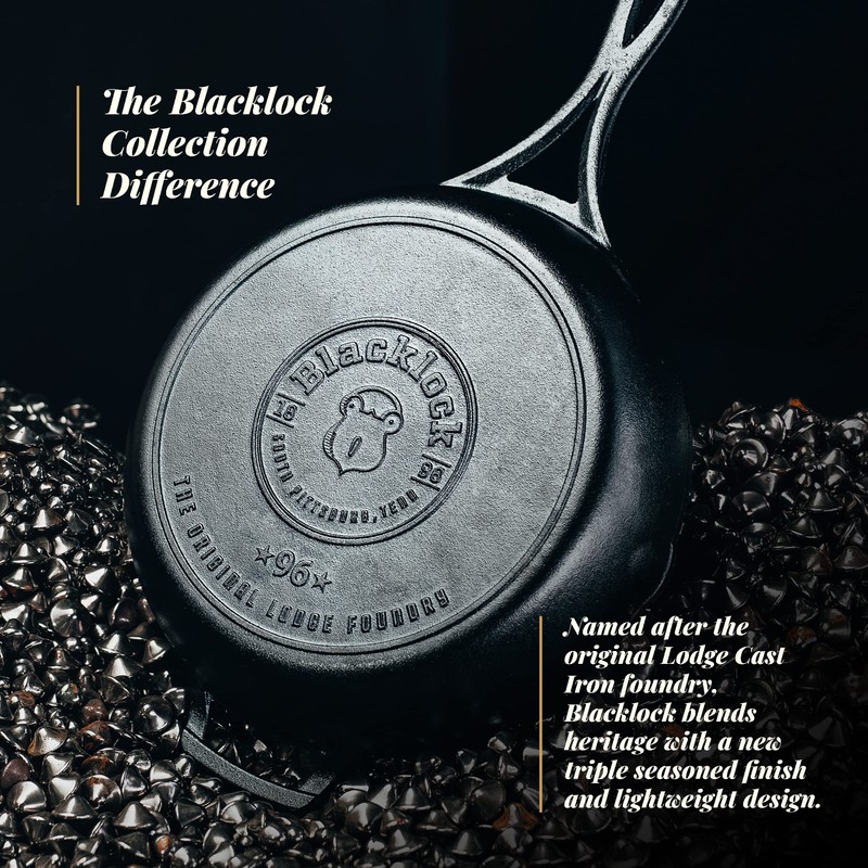 Lodge Cast Iron Blacklock Skillet, Triple Seasoned - 10.25 in