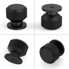 Amerdeco 10 Pack Matte Black Knurled Cabinet Knobs Kitchen Cabinet