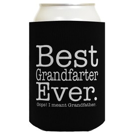 Father Day Gifts for Grandpa Best Farter Ever Oops I Meant Father Fathers Day Gift Ideas Funny Grandpa Gifts for Grandpa Gag Gifts 2 Pack Can Coolie Drink Coolers Coolies Black