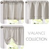jinchan Linen Valance Curtain Striped Valance for Windows 18 Inch