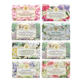 Wavertree & London Assorted Fabulous Florals #2 (8 Bars), 7oz Moisturizing Natural Soap Bars, French Milled and enriched with Shea Butter