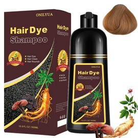Blonde Brown Hair Color Shampoo - Instant Brown Hair Dye Shampoo 3 in 1 for Women & Men, Herbal Brown Shampoo Blonde Shampoo Easy to Use & Long Lasting Brown Hair Shampoo 16.90 Fl OZ (Blonde Brown)