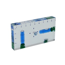 XMLEI Transparent cuboid high precision T level integrated small household magnetic level bubble level（95X51X13mm） (g549810)