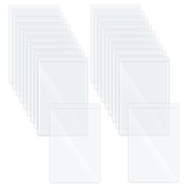 Fengek Clear Card Holder Sleeves, Side-Open Waterproof Business Card Protector Sleeves PVC Soft Card Sleeves for Credit Cards, Driver's License