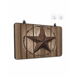 Stove Top Covers for Electric Stove 28.5x20.5 Inches, Western Star Retro HeatResistant Glass Cooktop Protector, Brown Vintage Wood Grain Ceramic Stovetop Countertop Covers Mat, Oven Cover