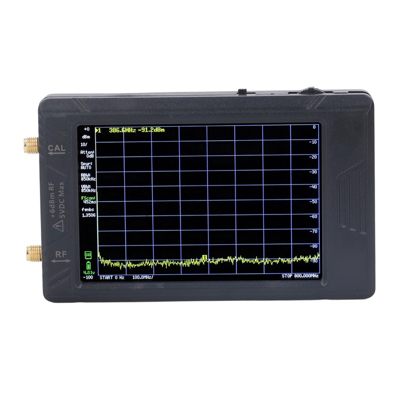 Spectrum Frequency Analyzer Resolution Switchable 100KHZ to 5.3GHZ 4in Screen