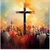 doodlecards Easter Card The Cross Painting Square Size with Plain