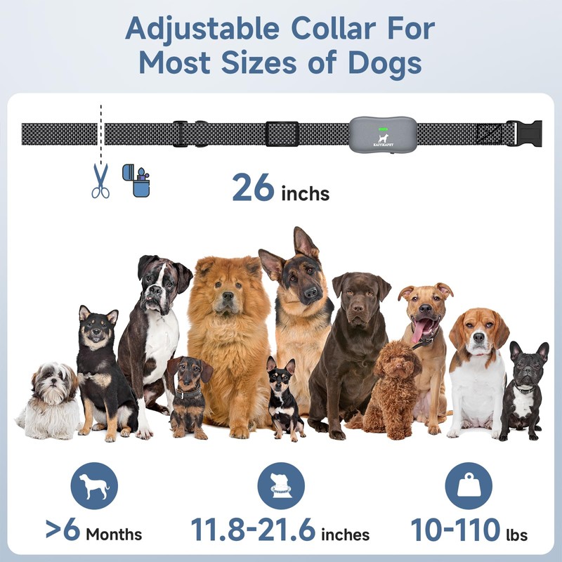 KAIYIKAPET Dog Training Collar with Remote 3/4 Mile, IPX7 Waterproof,3
