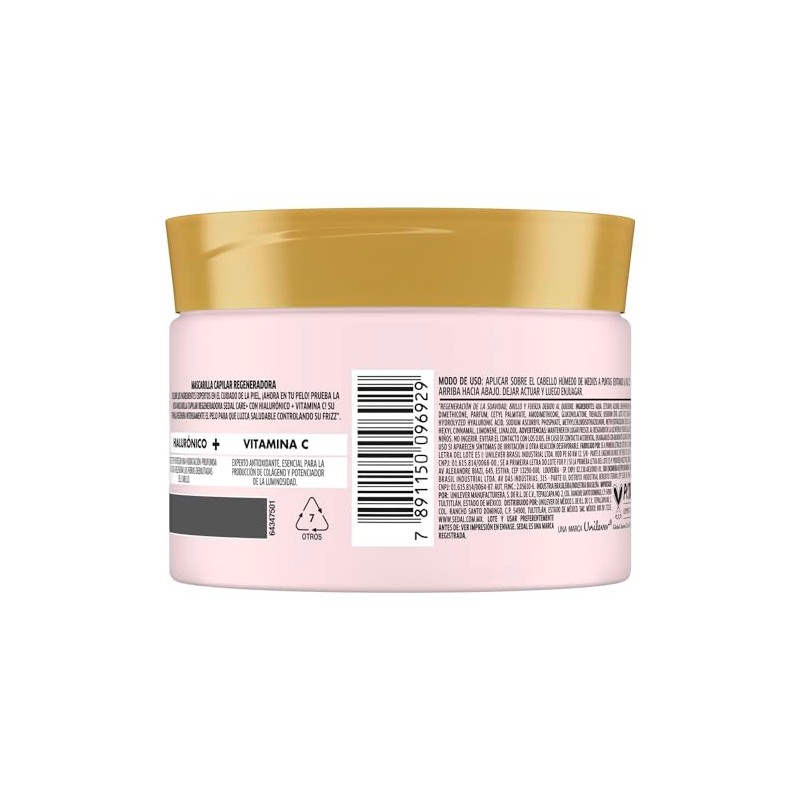 Sedal Tratamiento Hialurónico Regeneración Mascarilla Capilar Hidratante 300 ml
