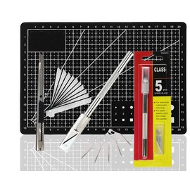 WEKOIL Self Healing Cutting Mat A5 Size with Art Craft Cutter Knives,Black