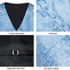 DiBanGu Mens Vest and Tie Set Formal Paisley Waistcoat and