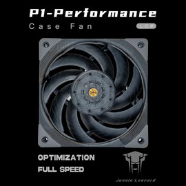 Jungle Leopard P1 Performance Computer PC Fan, LCP Polymer Material Cooling Fan, 120 mm CPU Fan PWM 2650RPM 92CFM 4.55 mm H2O FDB Bearings, with 1to2 PWM Splitter