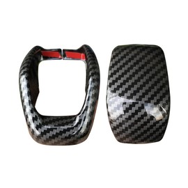 ruihe Carbon Fiber Color Auto Gear Shift Knob Cover Trim Fit for Toyota RAV4 Highlander Venza 2019 2020 2021 2022 2023 2024