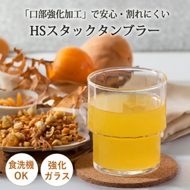 Toyo Sasaki Glass 00366HS Father's Day Tumbler, 6.8 fl oz (200 ml), HS Stackable, Shatter-Resistant, Made in Japan, Dishwasher Safe, Pack of 6