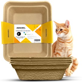 Disposable Litter Boxes (Brown, Large 4-Pack)
